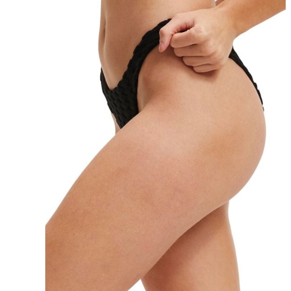 GOOD AMERICAN WOMEN’s HIGH RISE BLACK JACQUARD BETTER BIKINI BOTTOM Sz- XXXL/3XL - Picture 10 of 11